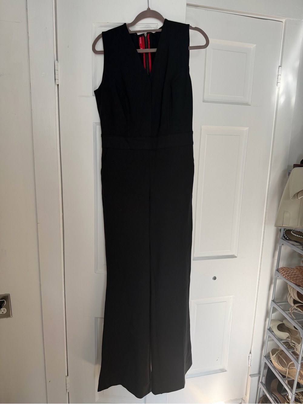 SPANX Black Sleeveless Perfect Fit V-Neck Jumpsuit